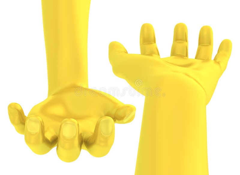 a mão 3D dourada dá o gesto liberal ilustração royalty free a mão 3D dourada dá o gesto liberal ilustração royalty free