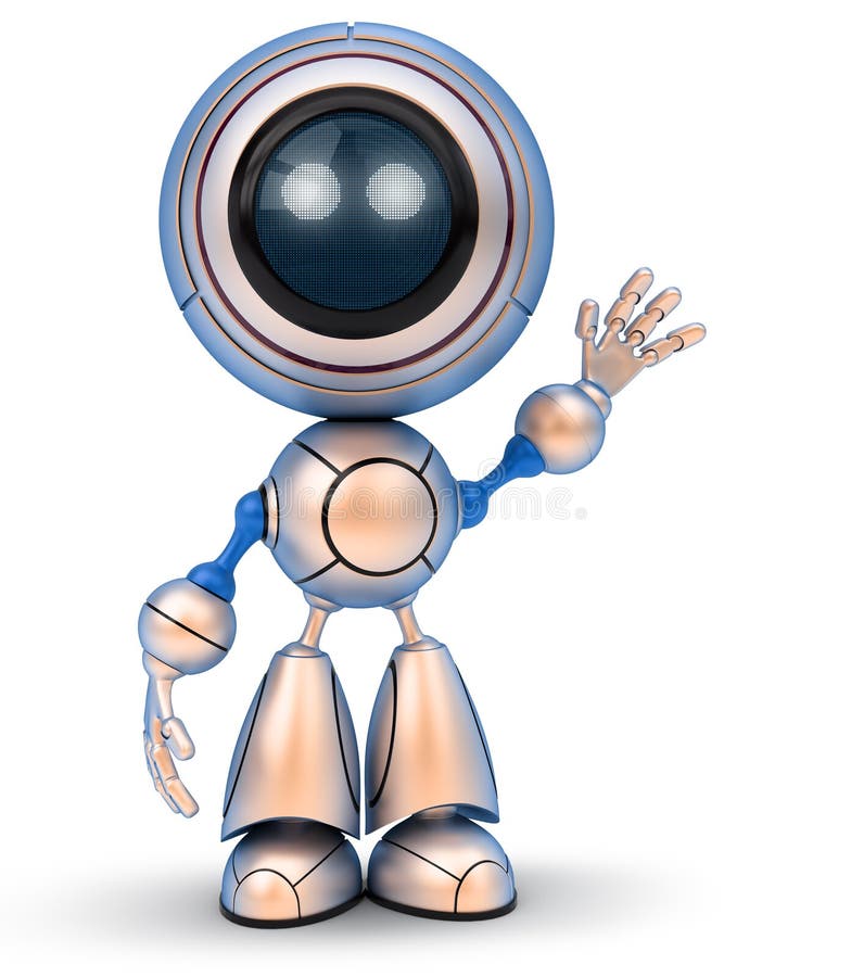 Mão de ondulação do robô ilustração do vetor Mão de ondulação do robô ilustração do vetor