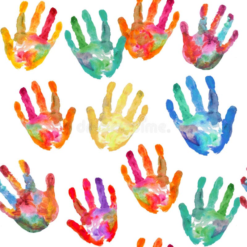 A mão do vintage da diversidade da aquarela imprime o fundo sem emenda do teste padrão fundo branco para crianças ilustração do vetor A mão do vintage da diversidade da aquarela imprime o fundo sem emenda do teste padrão fundo branco para crianças ilustração do vetor
