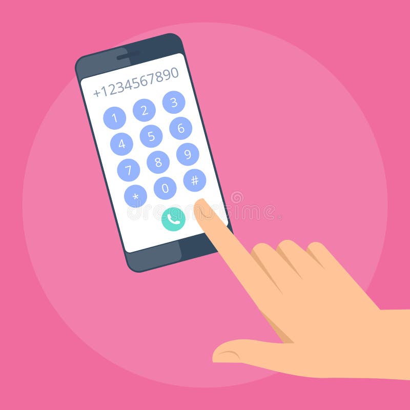 Mão humana com telefone celular ilustração do vetor Mão humana com telefone celular ilustração do vetor