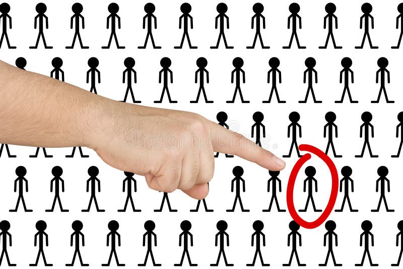 Mão que seleciona o candidato imagem de stock royalty free Mão que seleciona o candidato imagem de stock royalty free