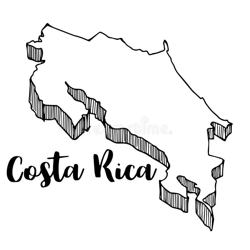Mão tirada do mapa de Costa Rica