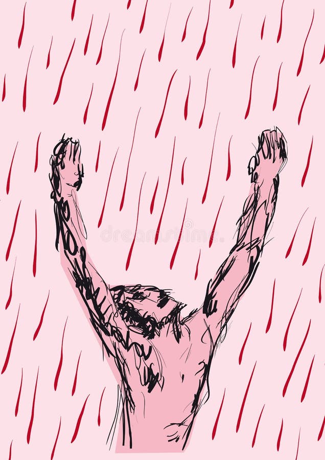 Mãos para o céu ilustração royalty free