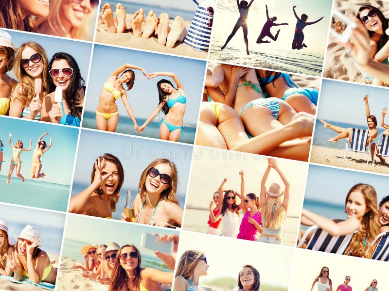 Mädchen, die Spaß auf dem Strand haben lizenzfreies stockfoto Mädchen, die Spaß auf dem Strand haben lizenzfreies stockfoto