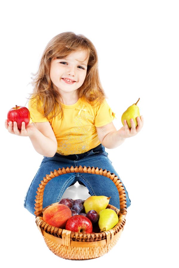 Mädchen mit Frucht lizenzfreies stockbild Mädchen mit Frucht lizenzfreies stockbild