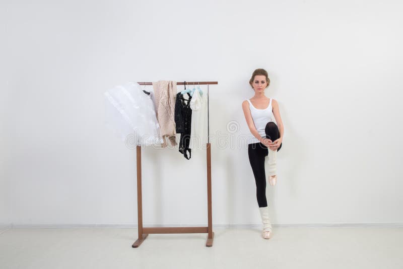 Girl dancer before Training. Choose Your clothes. ballerina. Girl dancer before Training. Choose Your clothes. ballerina