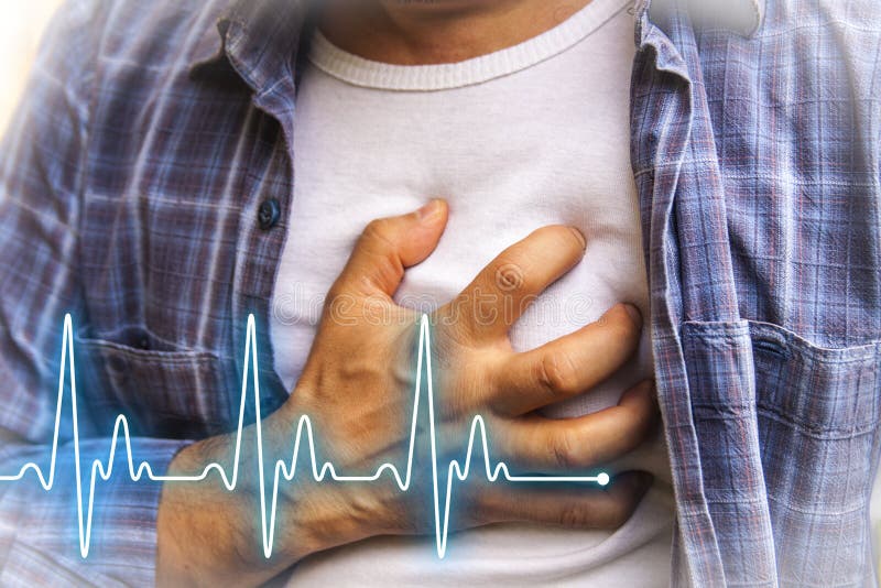 Män med bröstkorgen smärtar - hjärtinfarkt