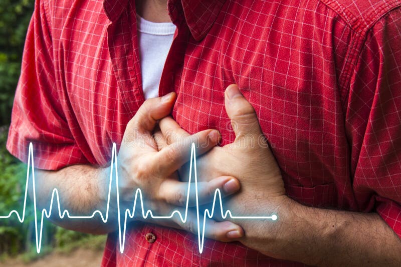 Män med bröstkorgen smärtar - hjärtinfarkt
