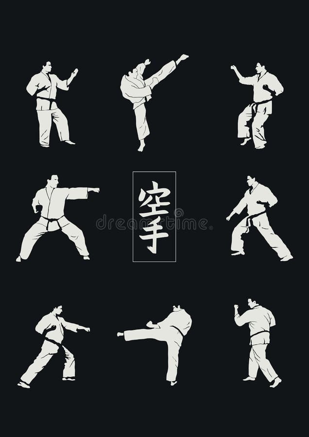 Män som visar karate