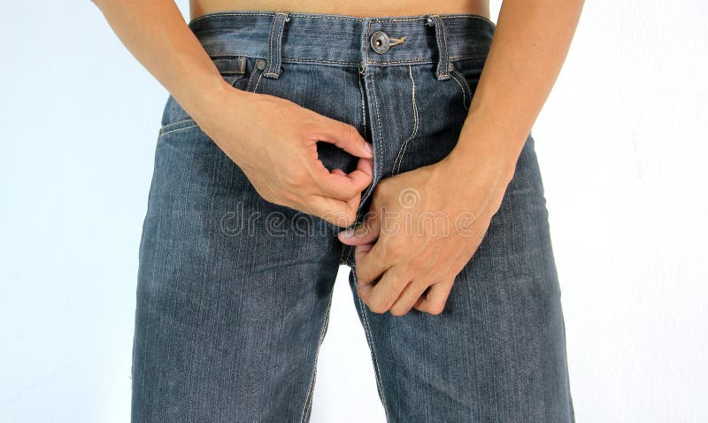 Männer ` s Reißverschlusshosen durch selbst stockfoto Männer ` s Reißverschlusshosen durch selbst stockfoto