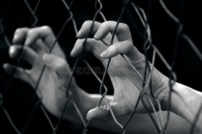Mänsklig människohandel - begreppsfoto