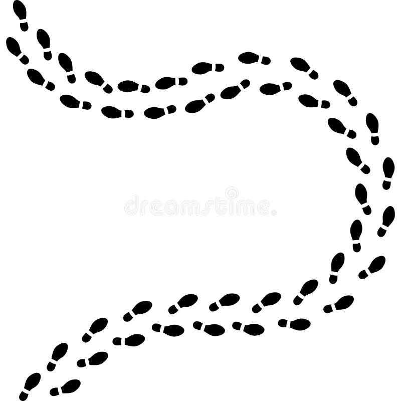 M?nskligt symbol f?r fotsp?r V?gman vektor illustrationer M?nskligt symbol f?r fotsp?r V?gman vektor illustrationer