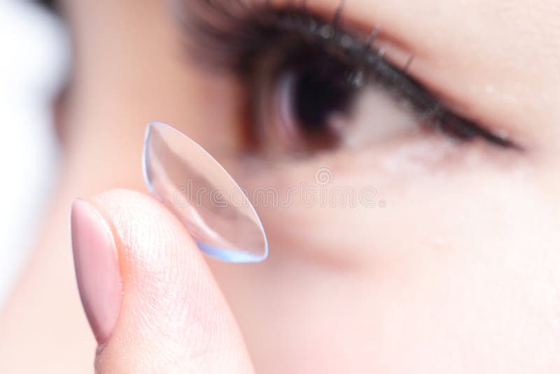 Mänskligt öga och kontaktlins