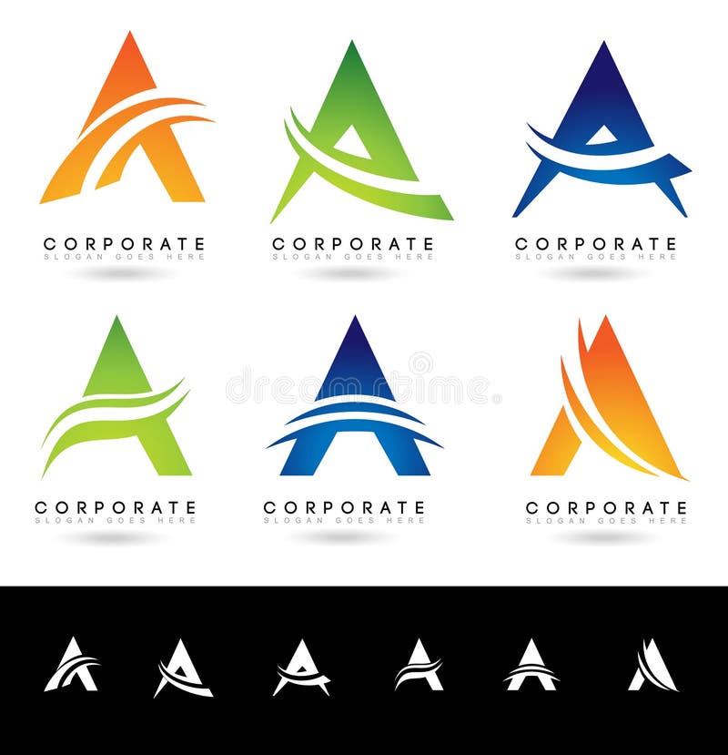 Märka en Logo Designs vektor illustrationer