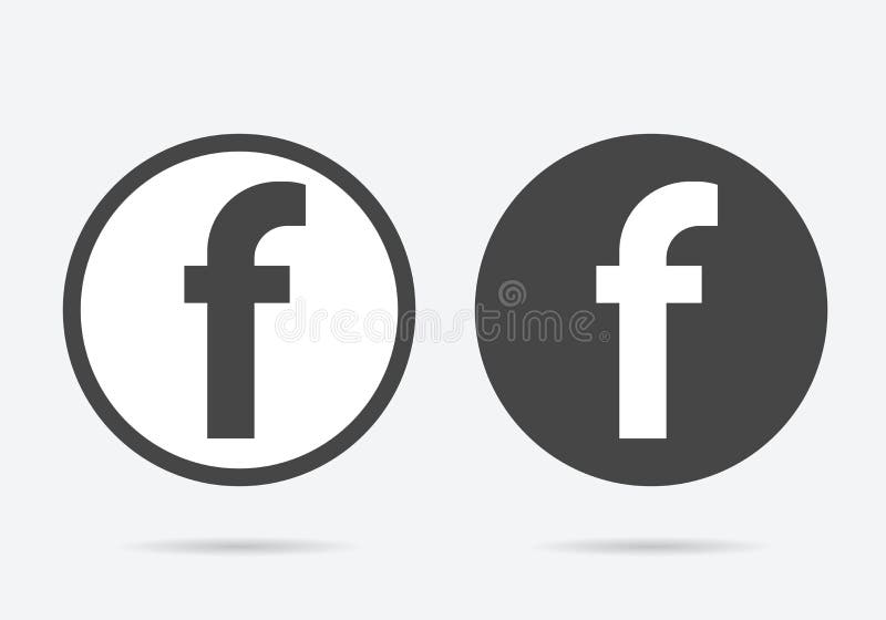 Märka sociala massmediasymboler för F, märka f-rengöringsduksymbolen eller tecknet stock illustrationer Märka sociala massmediasymboler för F, märka f-rengöringsduksymbolen eller tecknet stock illustrationer