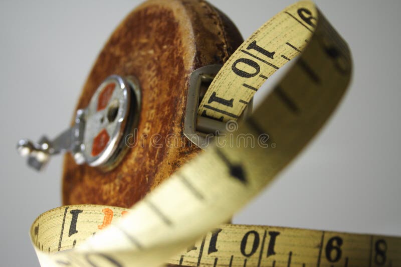 Old leather tape measure. Old leather tape measure