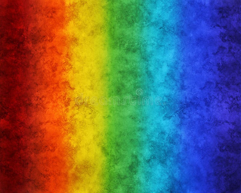 An abstract canvas painted rainbow background with texture. An abstract canvas painted rainbow background with texture