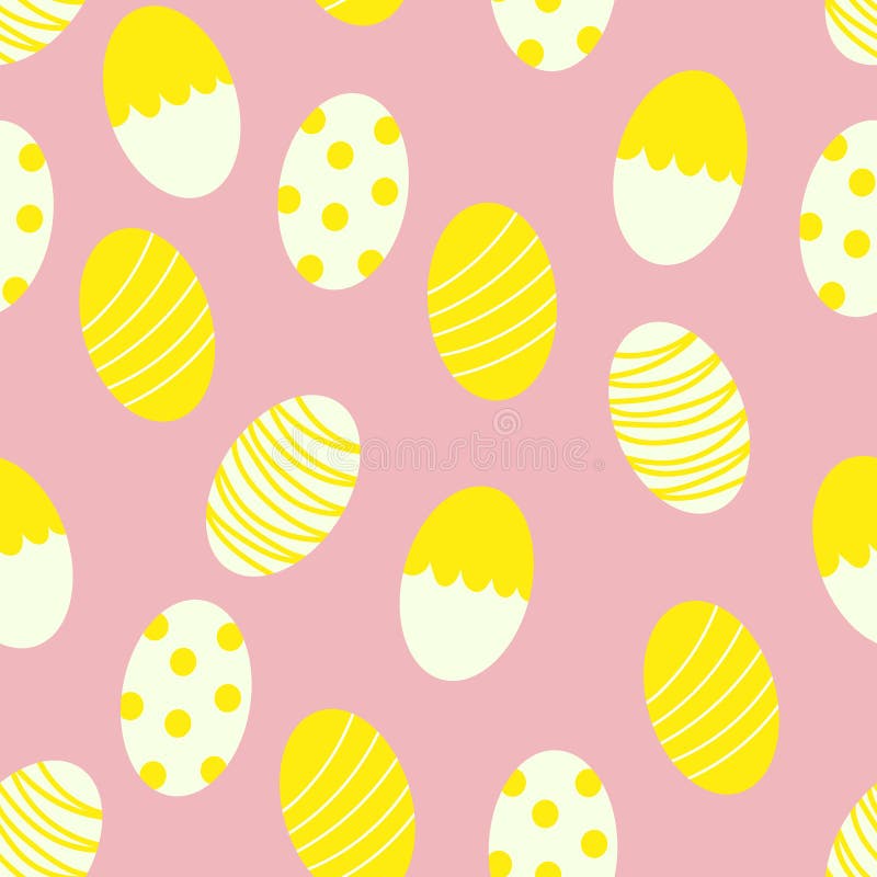 Målade påskägg med band och Dots Seamless Pattern Print Background vektor illustrationer Målade påskägg med band och Dots Seamless Pattern Print Background vektor illustrationer