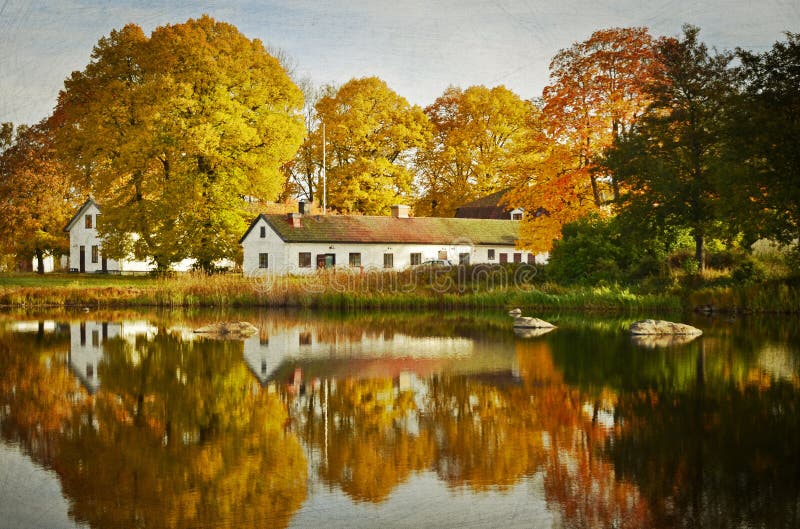 Målarfärghus. Begreppsmässiga bilder för textur arkivfoto
