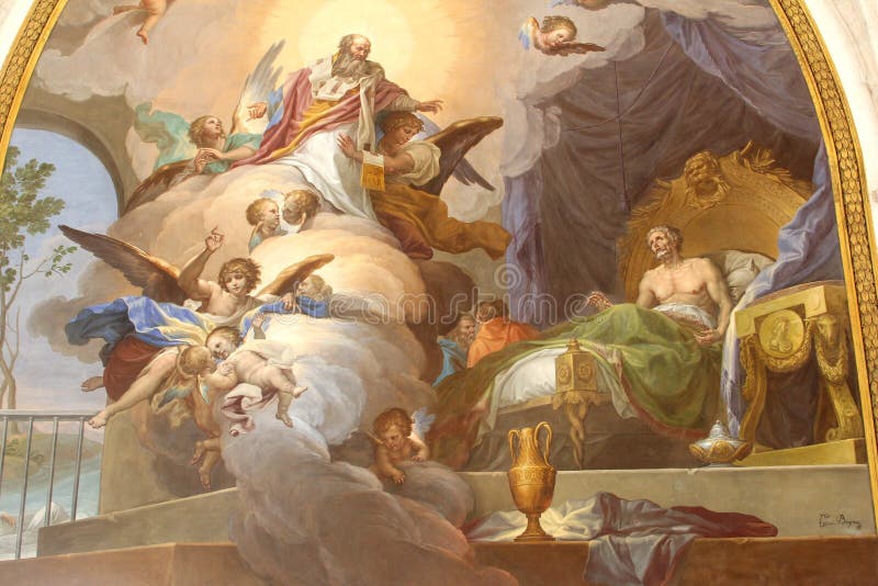 Målningar i St Mary Cathedral, Toledo, Spanien