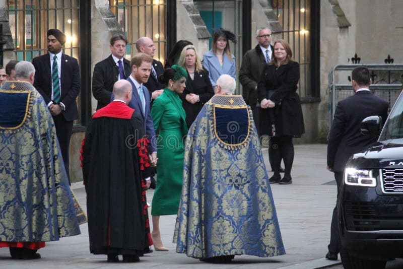 Meghan Markle, Prince Harry, London, UK - 09/03/2020: meghan markle and prince harry attend Commonwealth Day service at Westminster Abby, London. their last official engagement before stepping back from royal life. Meghan Markle, Prince Harry, London, UK - 09/03/2020: meghan markle and prince harry attend Commonwealth Day service at Westminster Abby, London. their last official engagement before stepping back from royal life