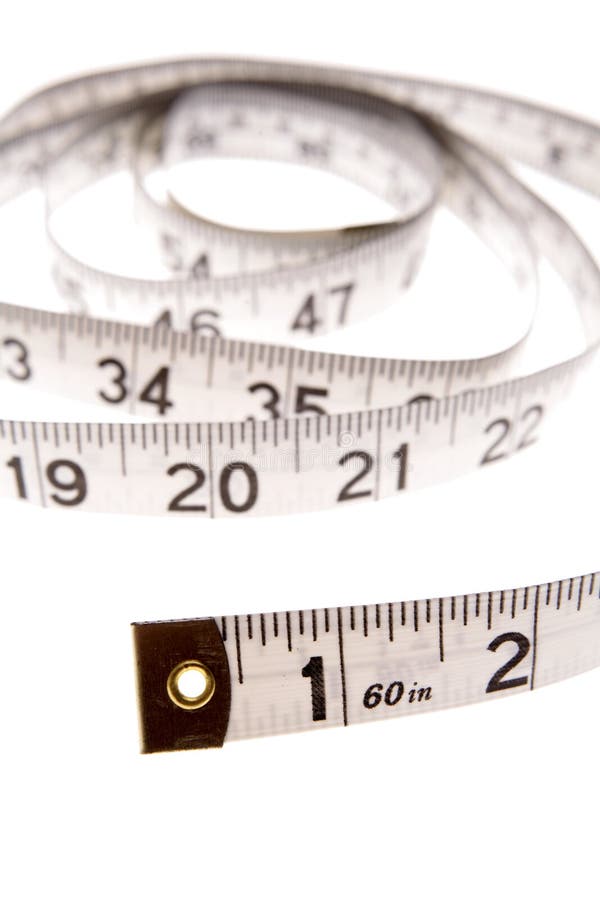 Tape measure over white background. Tape measure over white background