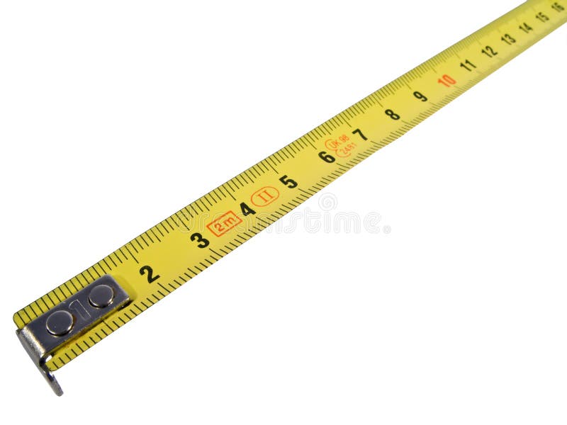 Measure tape in metal with metric system. Measure tape in metal with metric system