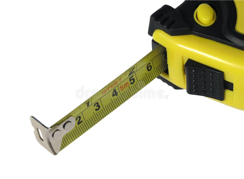 Close-up of tape measure on white background. Close-up of tape measure on white background