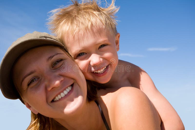 Mère et enfant (fils) images libres de droits