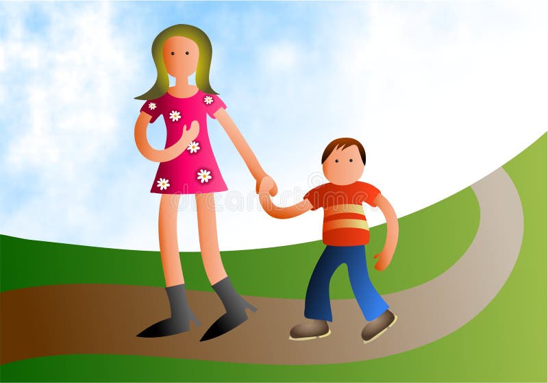Download Mère et fils illustration stock. Illustration du actif, femme - 80074