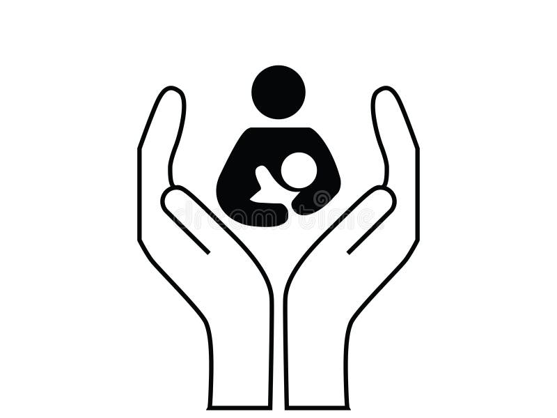 Mère et protection de l'enfance illustration libre de droits Mère et protection de l'enfance illustration libre de droits