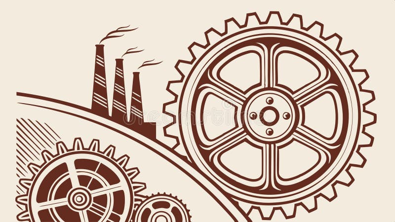 Mécanisme complexe d'engrenages d'horlogerie, conception vectorielle industrielle et mécanique IA générative illustration libre de droits