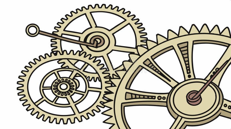 Mécanismes d'engrenages illustration conception mécanique et ingénierie concept vectoriel Génération AI illustration libre de droits