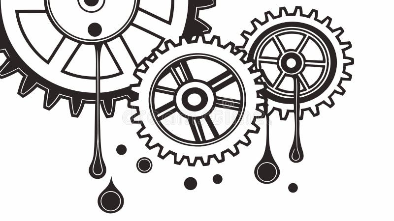 Mécanismes d'engrenages technique ingénierie illustration conception vectorielle Génération AI illustration stock