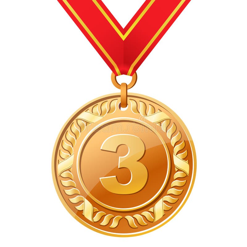 Vecteur De Médaille De Bronze Le Meilleur Premier Placement Gagnant