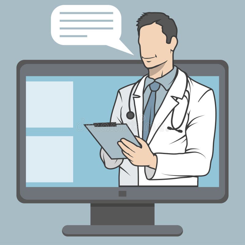 Médecin en ligne, consultation en ligne et appui, emblème mobile de médecine, icône, symbole, illustration, vecteur, docteur en l illustration stock Médecin en ligne, consultation en ligne et appui, emblème mobile de médecine, icône, symbole, illustration, vecteur, docteur en l illustration stock