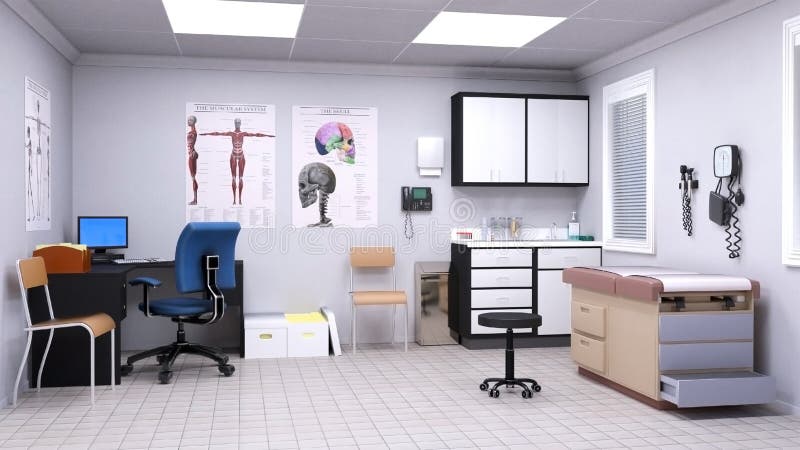Médecin médical Examination Room illustration de vecteur Médecin médical Examination Room illustration de vecteur