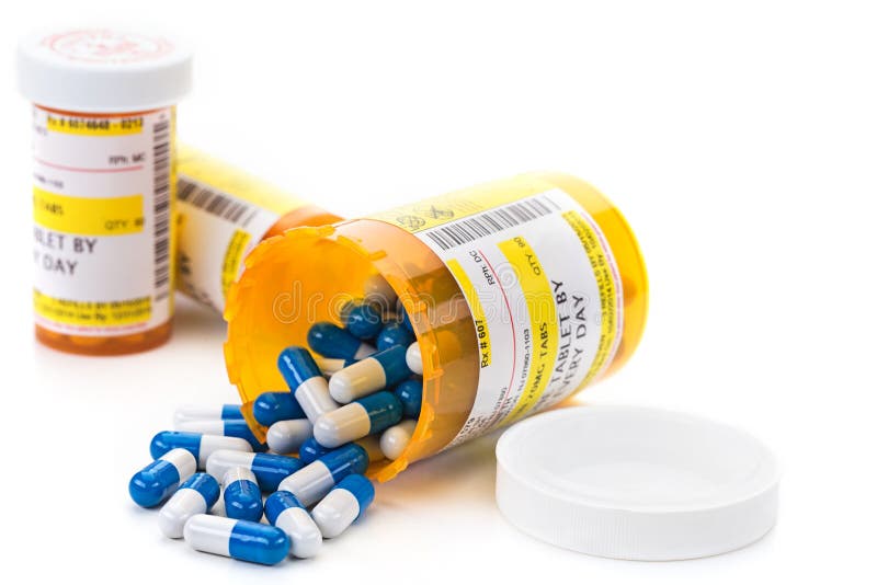 Médicament de prescription dans des fioles de pilule de pharmacie