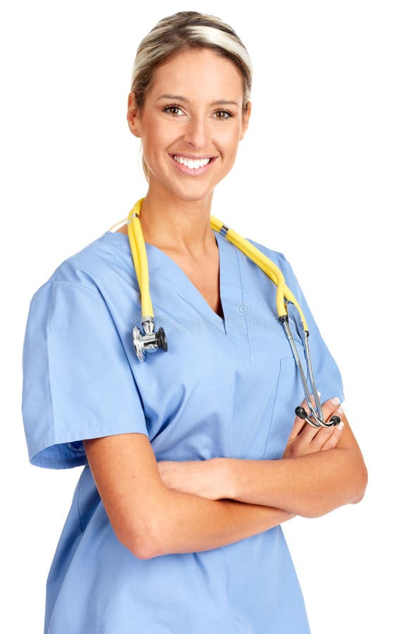 Médico sorridente fotografia de stock