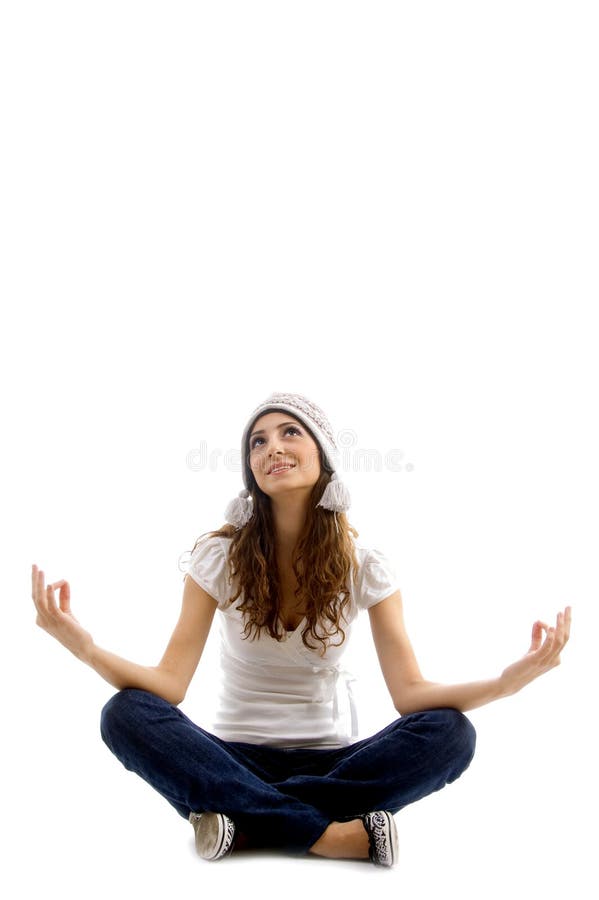 méditation faisante consciente de santé de fille images libres de droits méditation faisante consciente de santé de fille images libres de droits