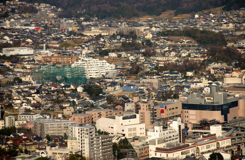 (aerial view)city of Ikoma, near Osaka in Kansai area, Japan. (aerial view)city of Ikoma, near Osaka in Kansai area, Japan