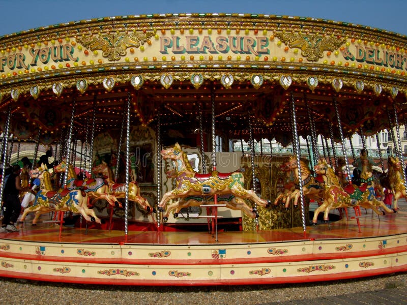 Merry go round in Brighton UK. Merry go round in Brighton UK