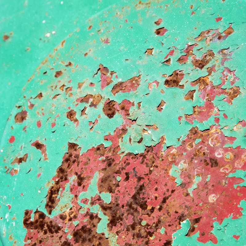 Métal rouillé vert et rouge. photo stock Métal rouillé vert et rouge. photo stock