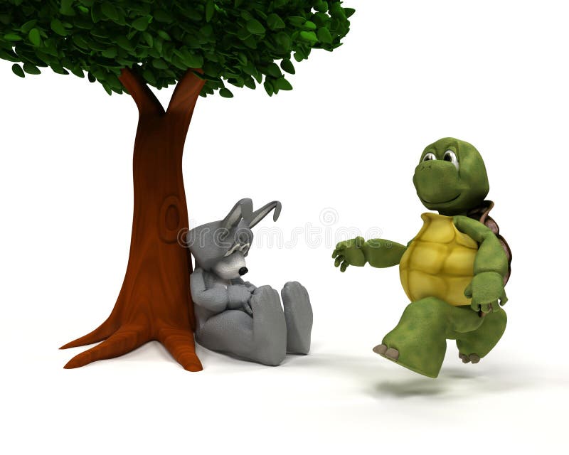Métaphore de chemin de tortue et de lièvres illustration de vecteur Métaphore de chemin de tortue et de lièvres illustration de vecteur