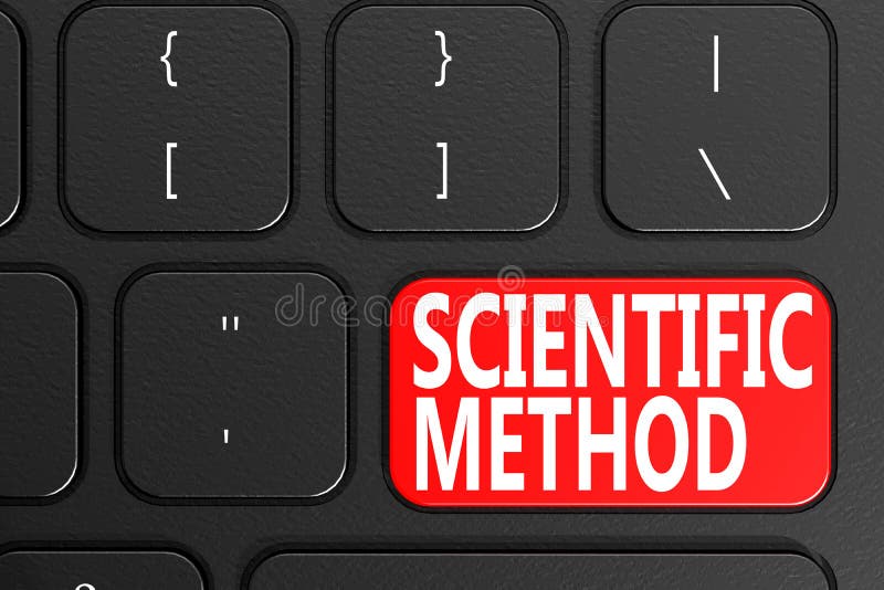 Método científico en el teclado negro ilustración del vector Método científico en el teclado negro ilustración del vector