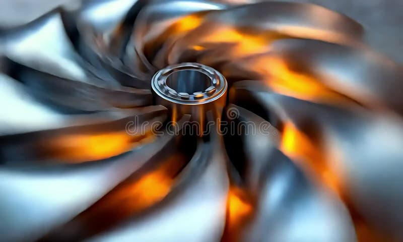 Módulo de turbina rotativa de alta velocidad ilustración del vector