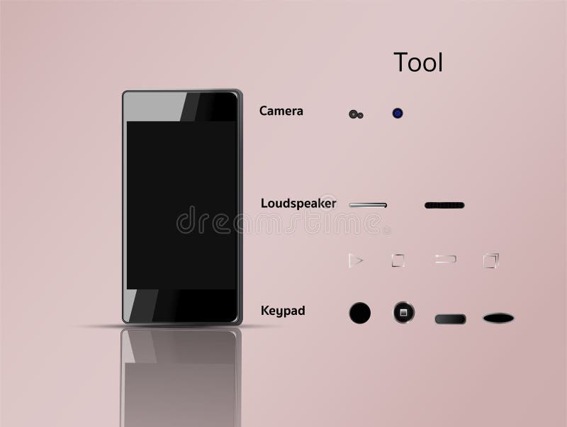 Móvil y herramientas que se pueden utilizar comfortablemente libre illustration Móvil y herramientas que se pueden utilizar comfortablemente libre illustration