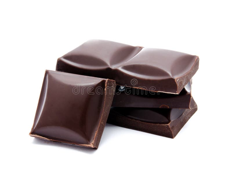 Mörk bunt för chokladstänger med isolerade smulor arkivbilder Mörk bunt för chokladstänger med isolerade smulor arkivbilder