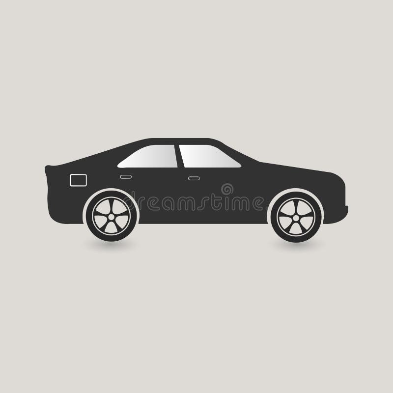 Mörk Grey Car symbol royaltyfri illustrationer Mörk Grey Car symbol royaltyfri illustrationer
