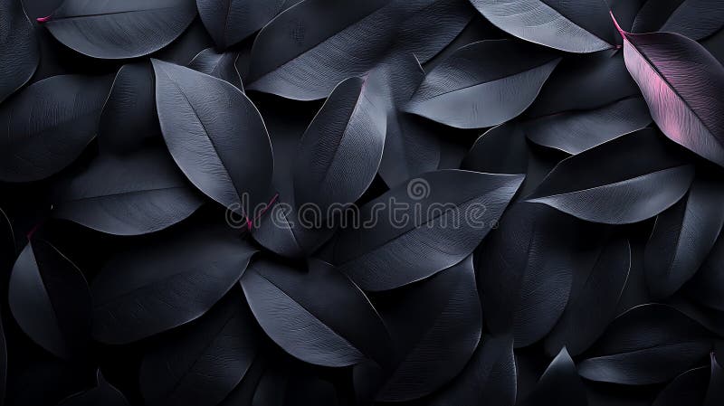 Mörka modiga blad i ett glatt, elegant, naturligt utformat lush foliage nära texturerad ytskönhets bakgrunder vektor illustrationer